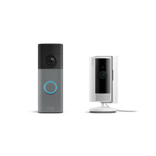 Gespikkeld – grijs:Battery Video Doorbell (nieuwste generatie) + Indoor Cam (2de generatie)