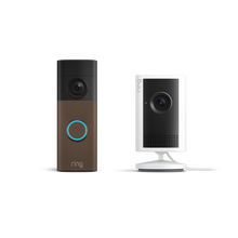 Mokka – mat:Battery Video Doorbell (nieuwste generatie) + Indoor Camera Plus (wit)