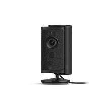 Zwart:Ring Indoor Cam 4K zwart op een zwartte achtergrond
