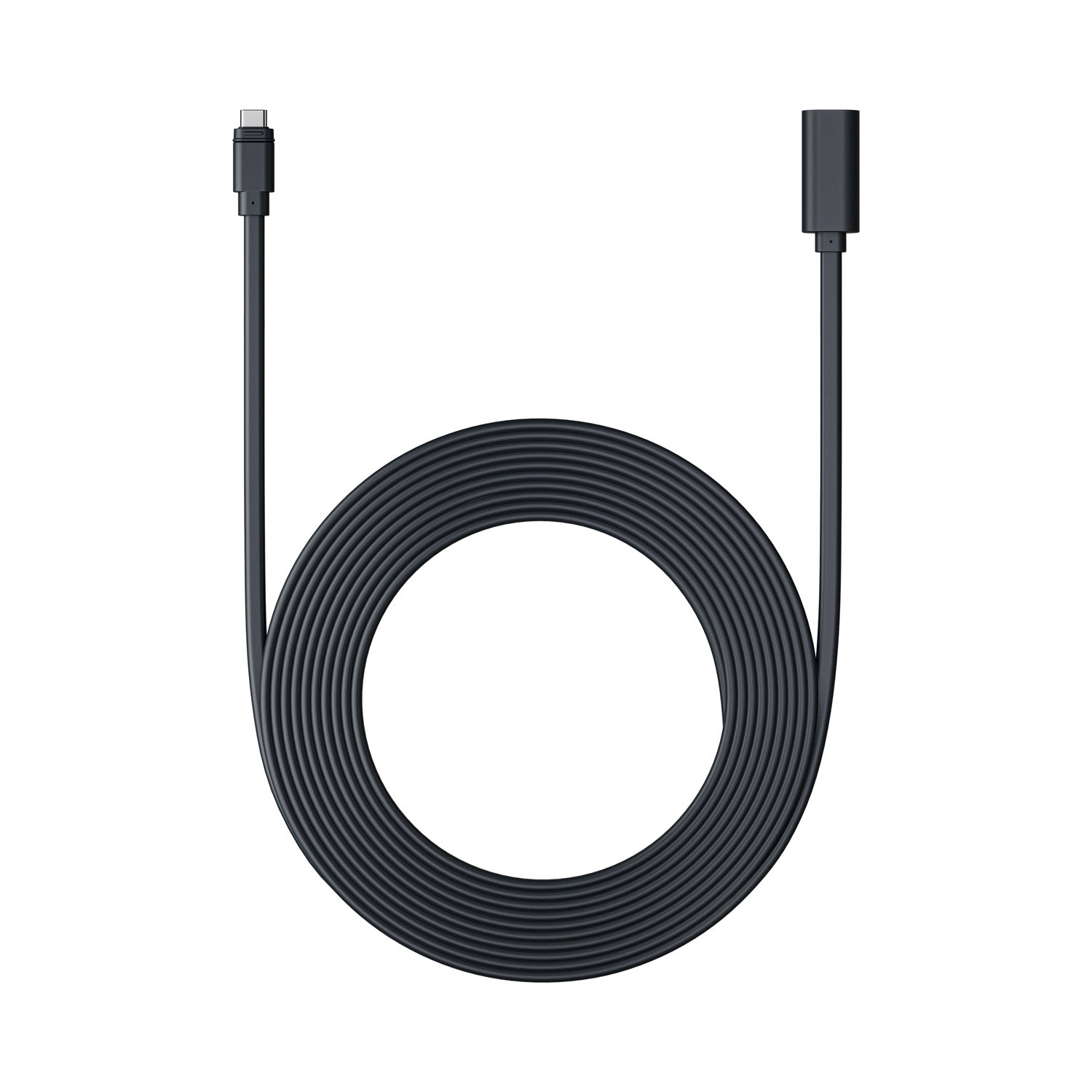Zwart:USB-C-verlengkabel van 3 meter (USB-C-zonnepanelen, PoE+-adapter)