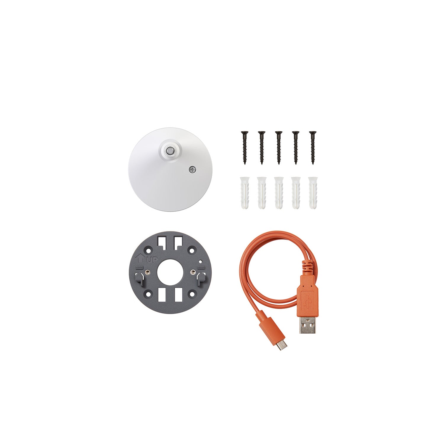 Wit:Reserveonderdelenset (Outdoor Camera 2K Plug-in)