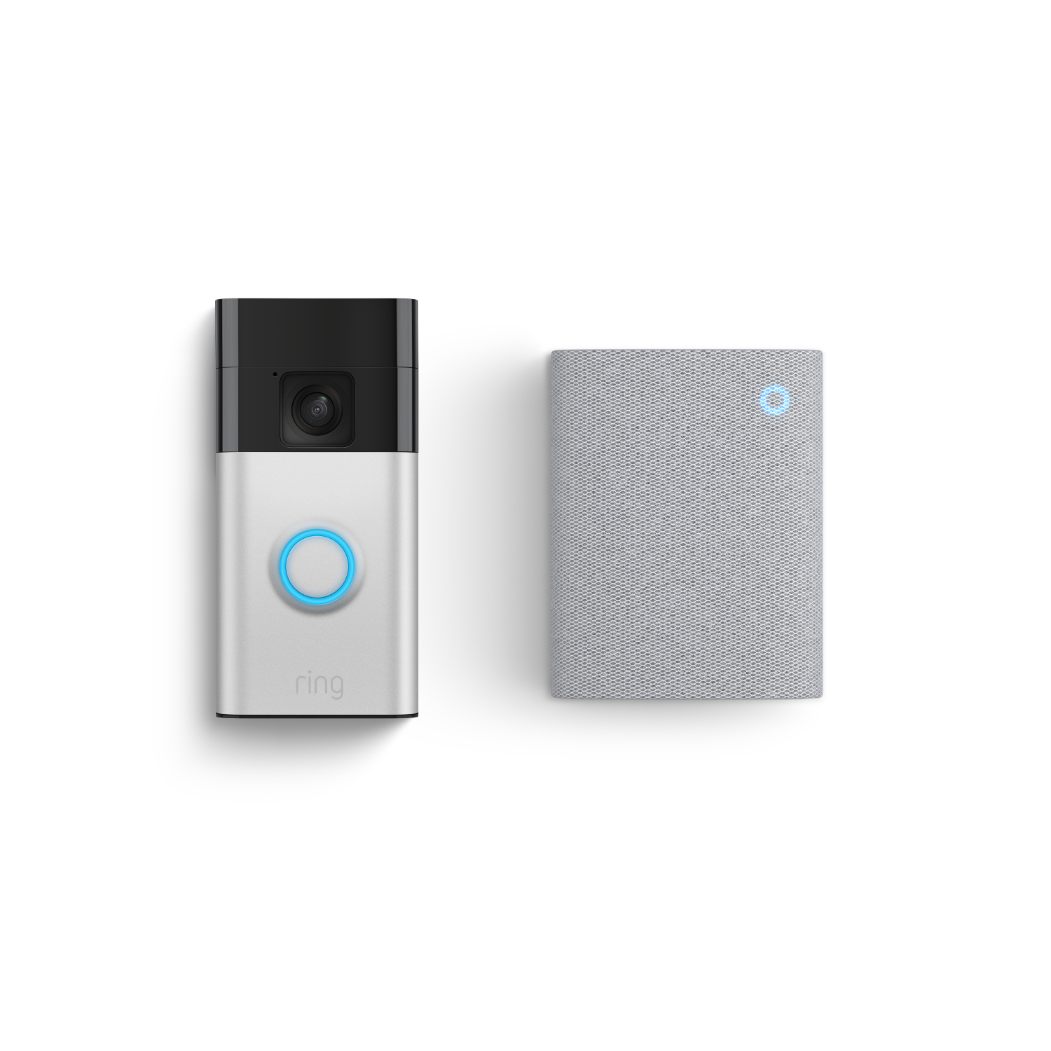 Nikkel-satijn:Videodeurbel op batterij + Chime (3de generatie)
