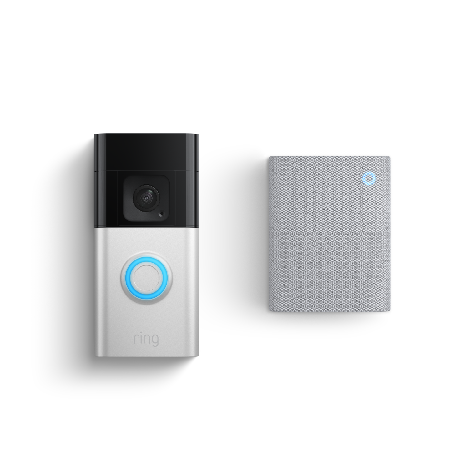 Nikkel-satijn:Videodeurbel Plus op batterij + Chime (3de generatie)