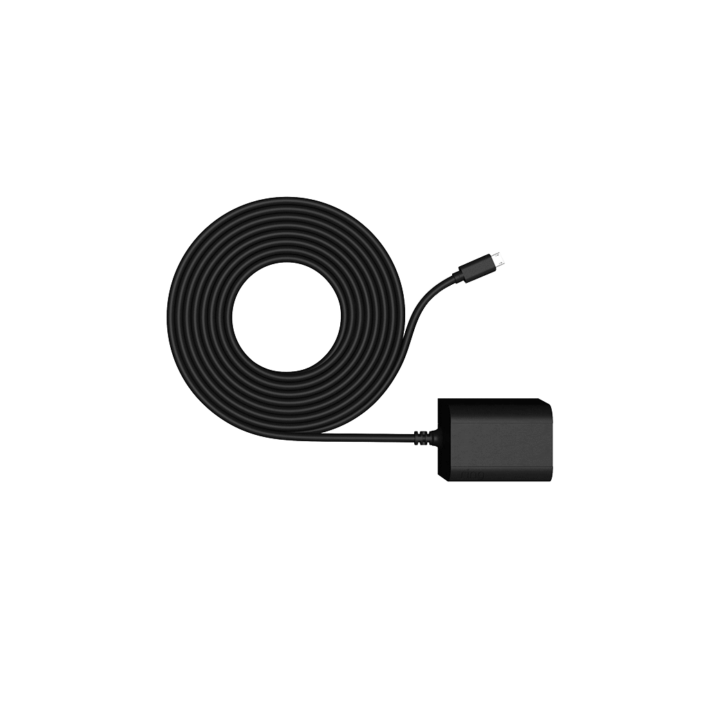 Zwart:Voedingsadapter voor binnen en buiten Micro-USB Kabel (Stick Up Cam Elite)