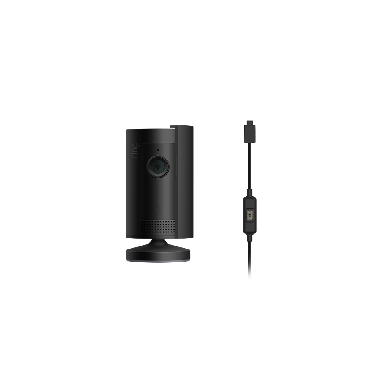 Zwart:Privacyschuifje en stroomadapter (Indoor Cam 1e generatie)
