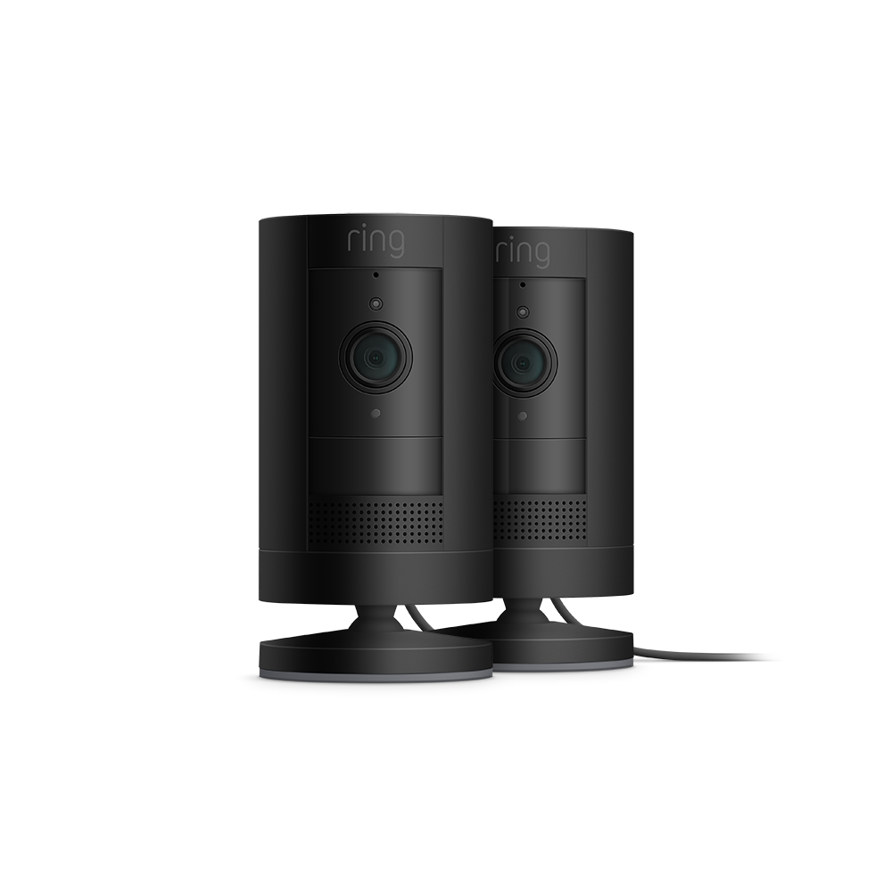 Zwart:2-Pack Stick Up Cam Plug-In