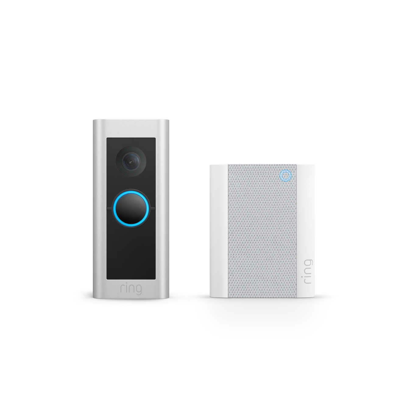 Nikkel-satijn:Bedrade videodeurbel Pro + Chime (Voorheen de Video Doorbell Pro 2 Hardwired met Chime)
