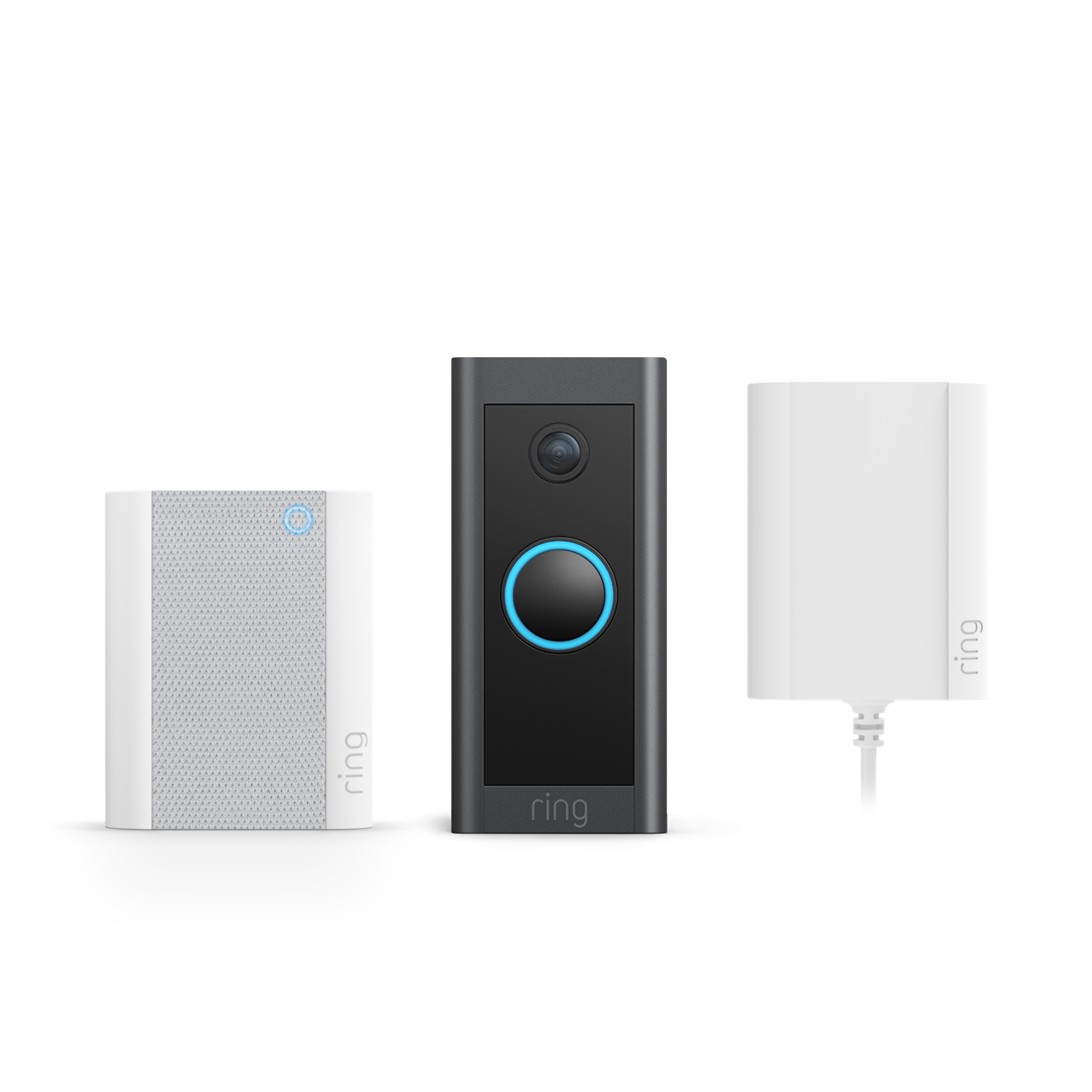 Zwart:Video Doorbell Wired met stekkeradapter en Chime