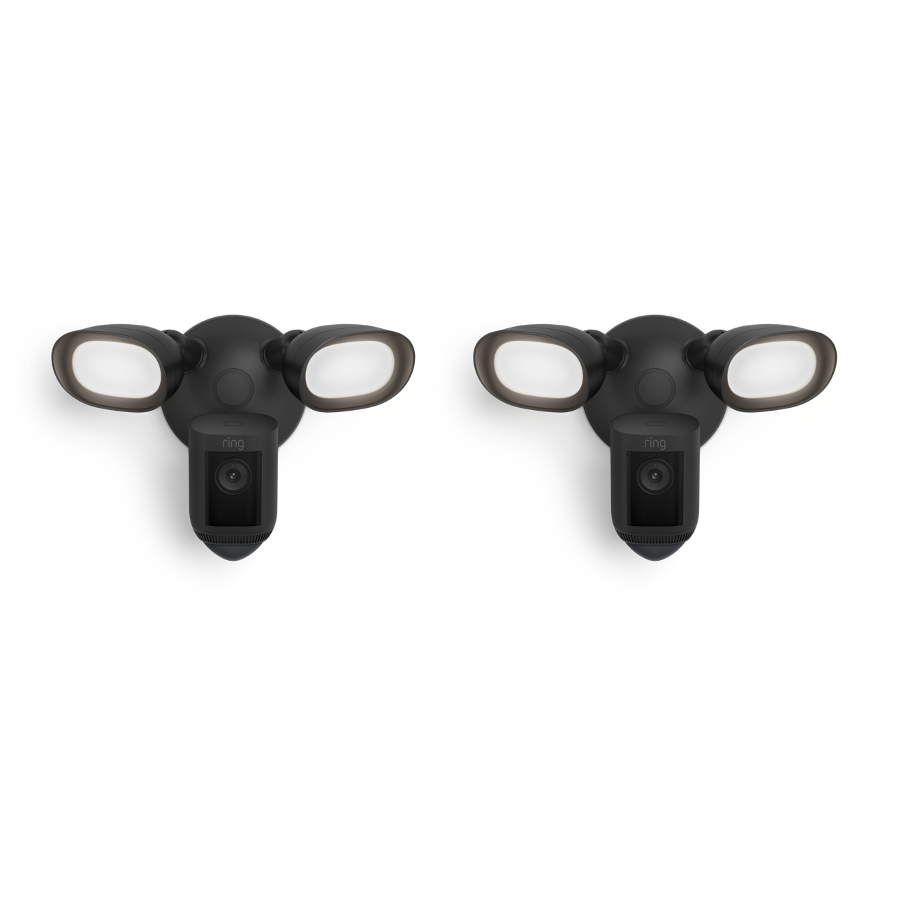 Zwart:2-Pack Floodlight Cam Wired Pro