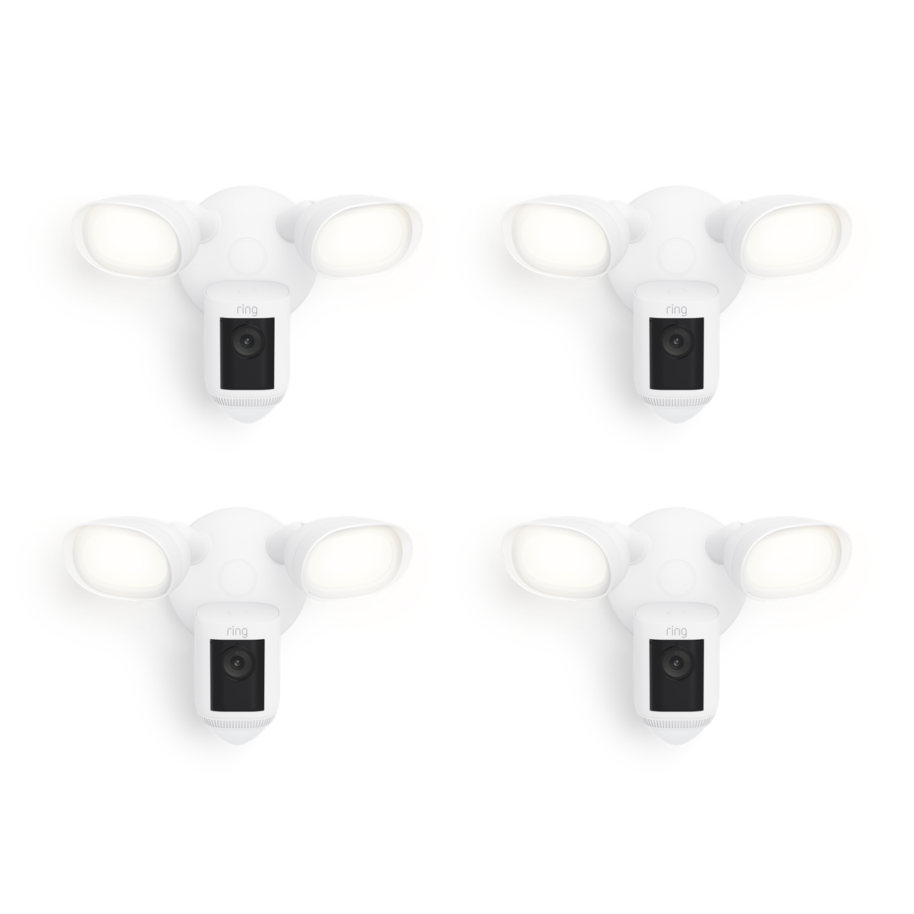 Wit:4-Pack Floodlight Cam Wired Pro