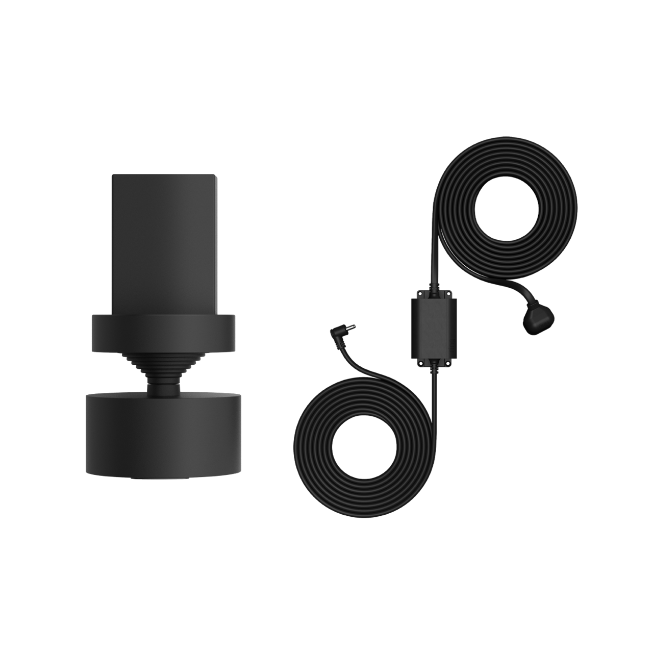 Zwart:De draai- en kantelstandaard met stekker voor binnen/buiten (Stick Up Cam Battery (3de generatie))