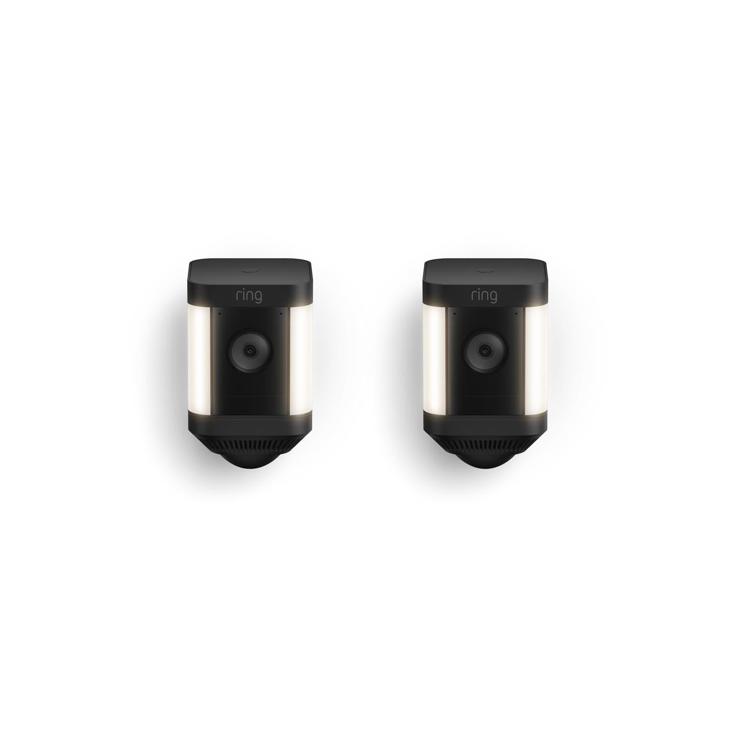 Zwart:2-Pack Spotlight Cam Plus Battery