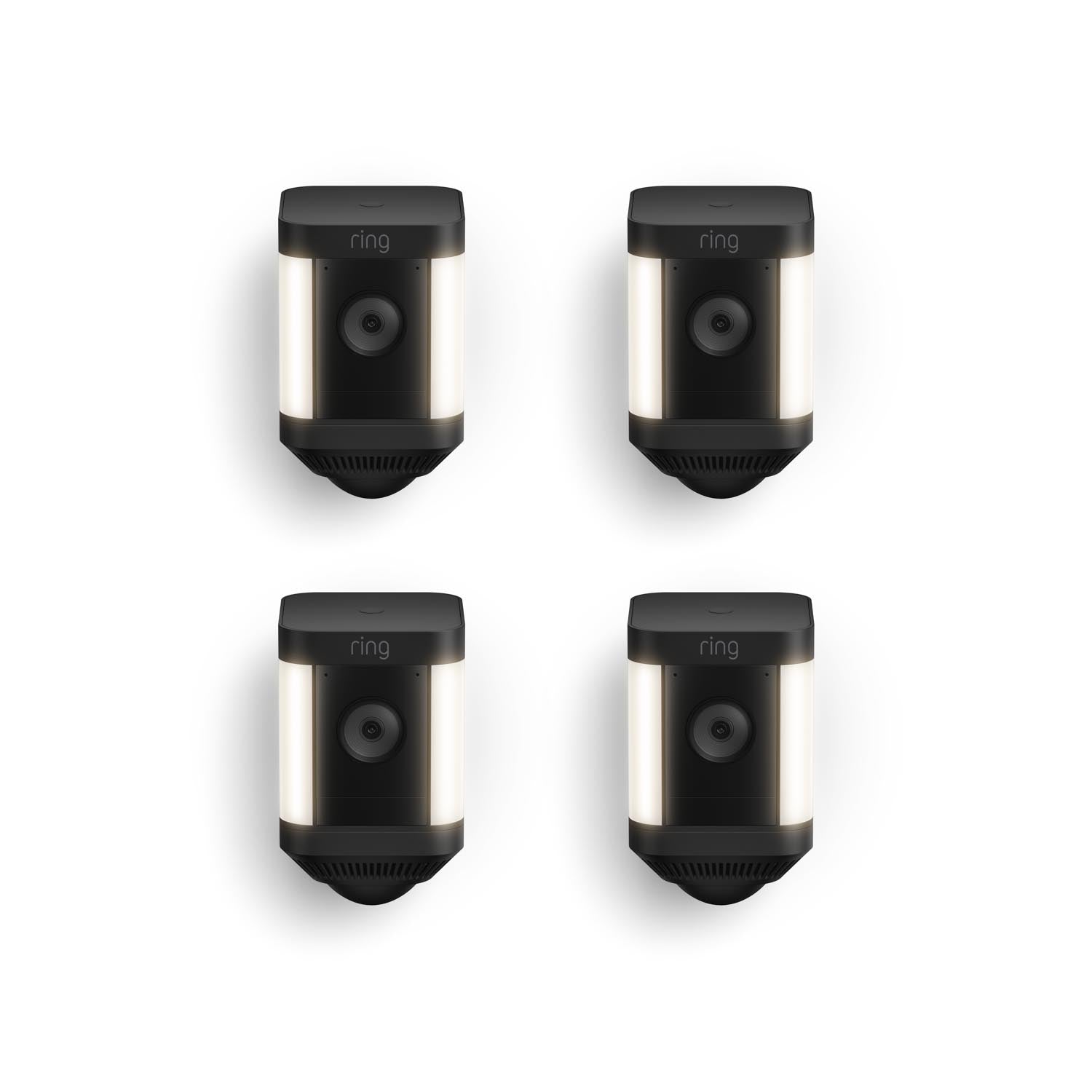 Zwart:4-Pack Spotlight Cam Plus Battery
