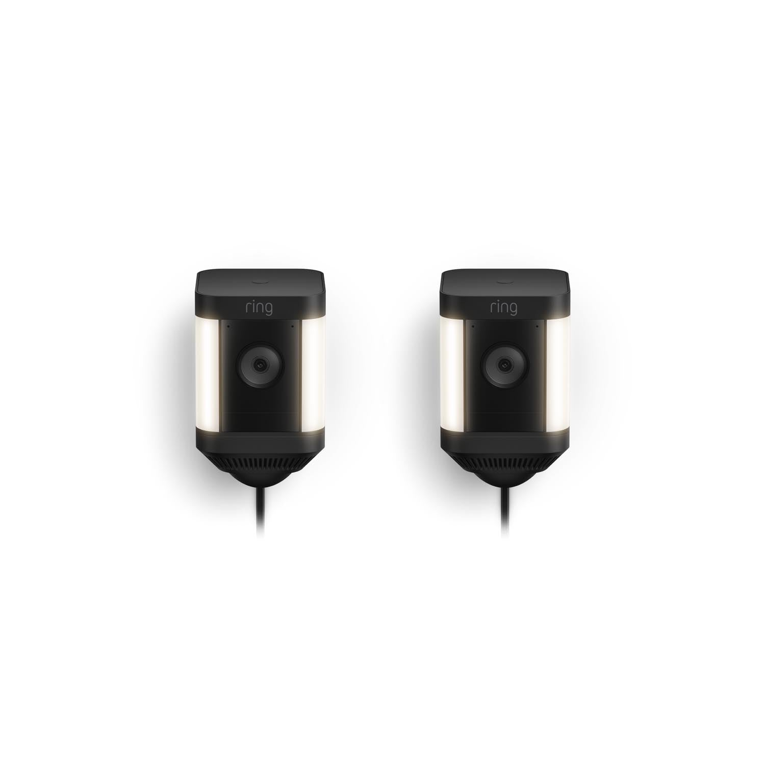 Zwart:2-Pack Spotlight Cam Plus Plug-In