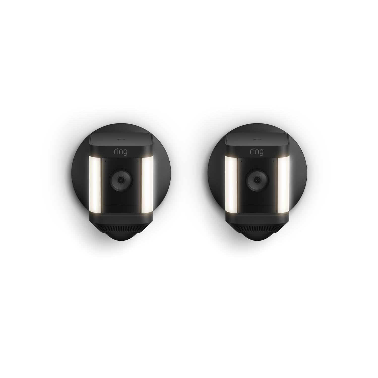 Zwart:2-Pack Spotlight Cam Plus Wired