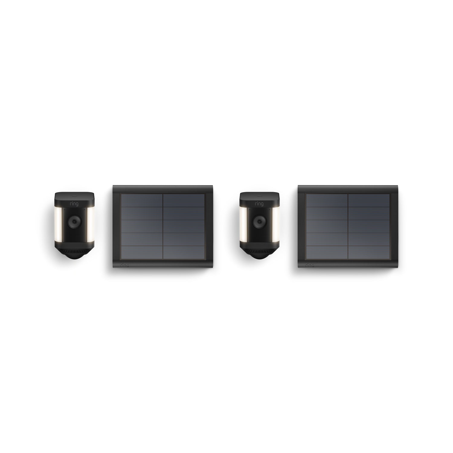 Zwart:2-Pack Spotlight Cam Plus Solar