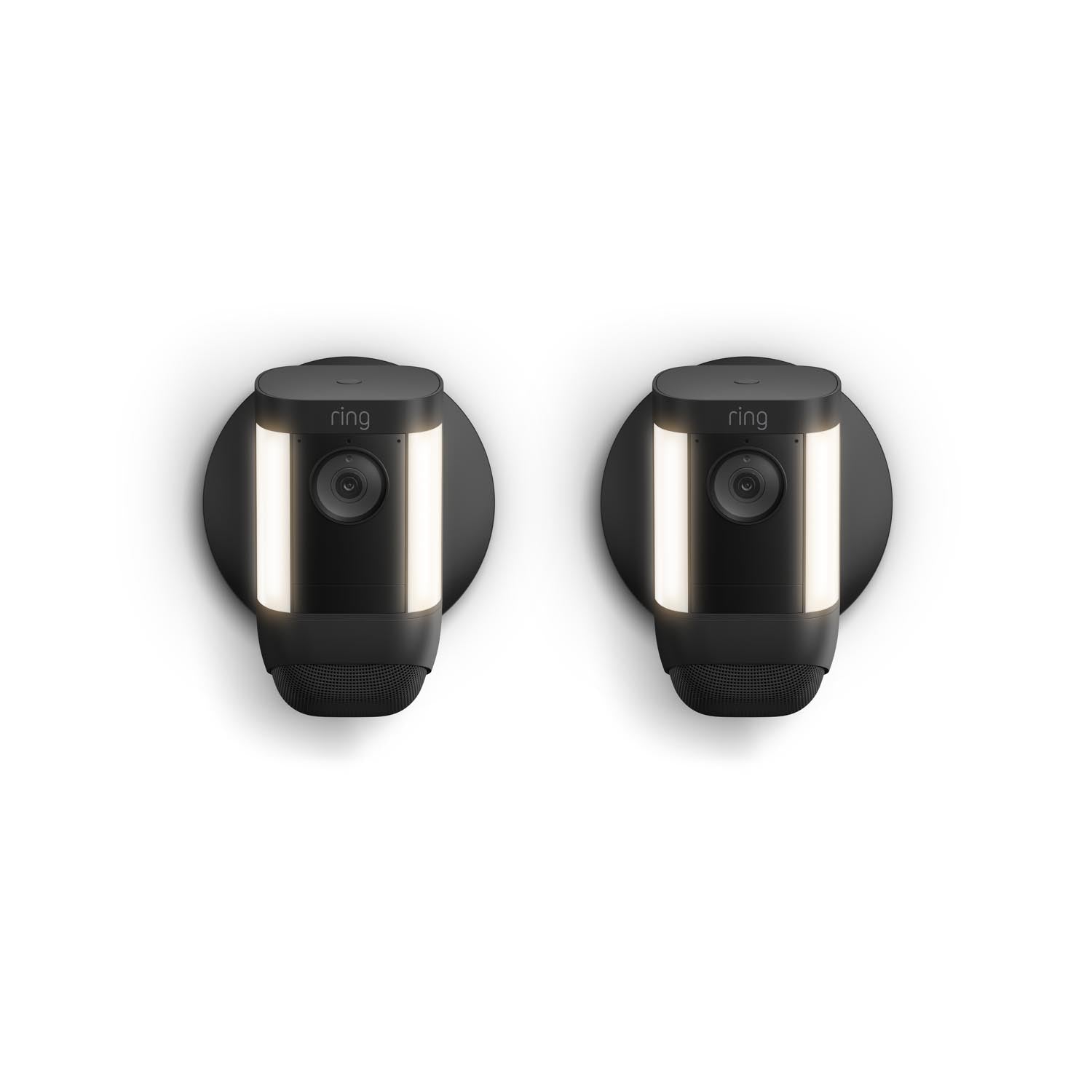 Zwart:2-Pack Spotlight Cam Pro Wired