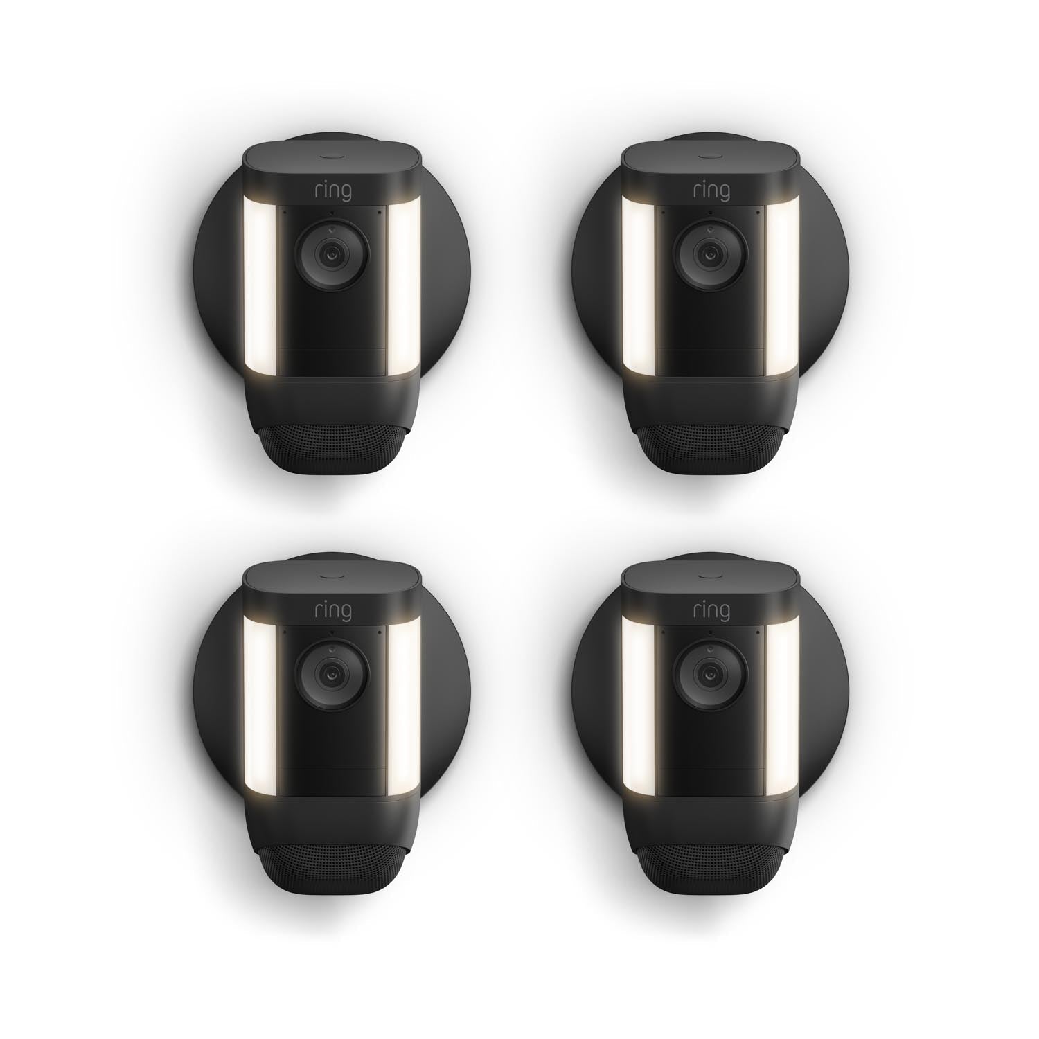 Zwart:4-Pack Spotlight Cam Pro Wired