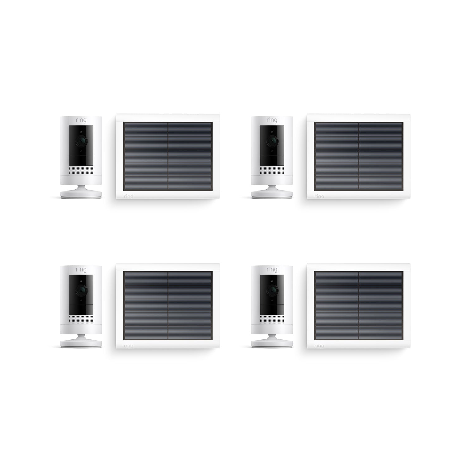 Wit:4-Pack Stick Up Cam Solar
