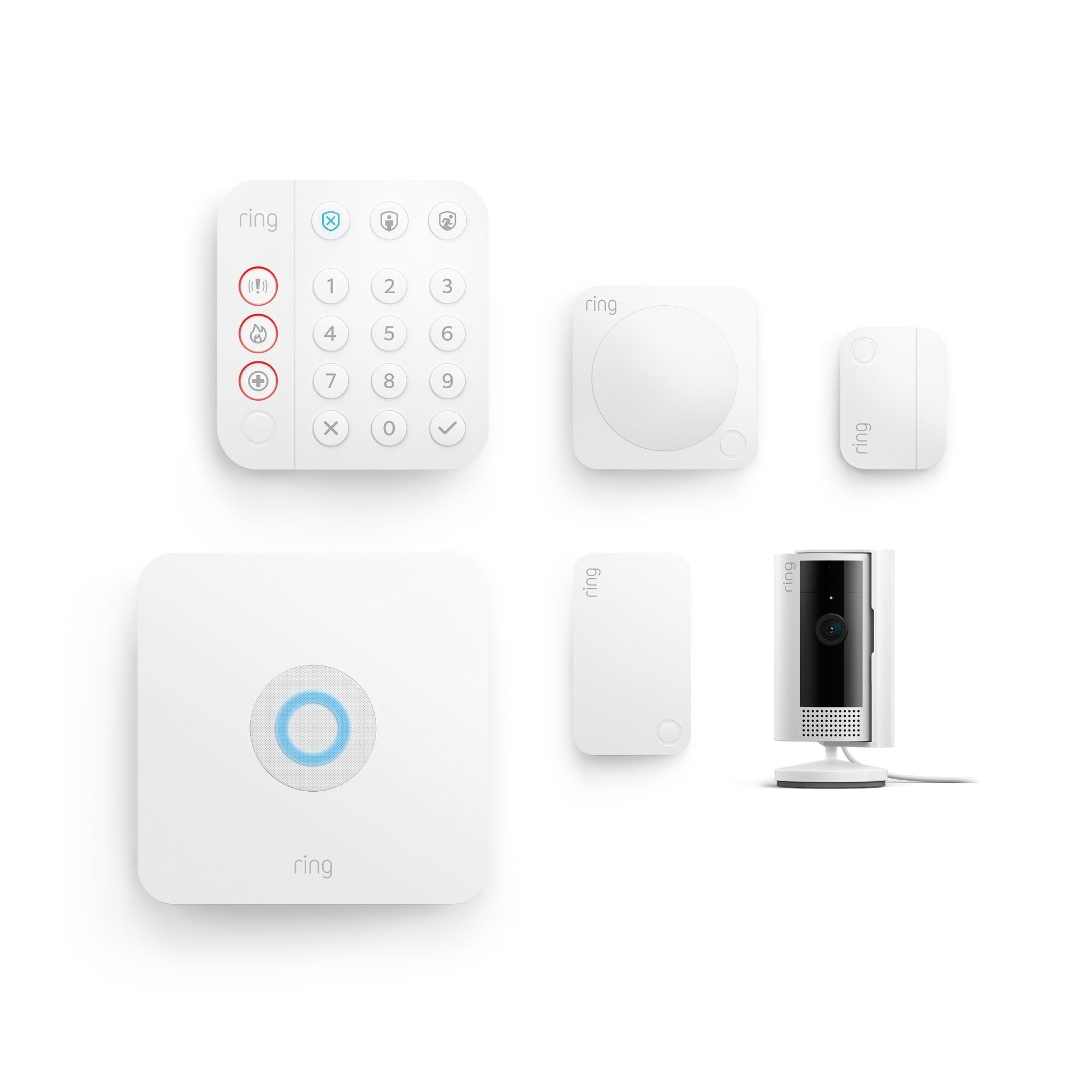 Wit:Bundel met Ring Alarm + Indoor Camera - S