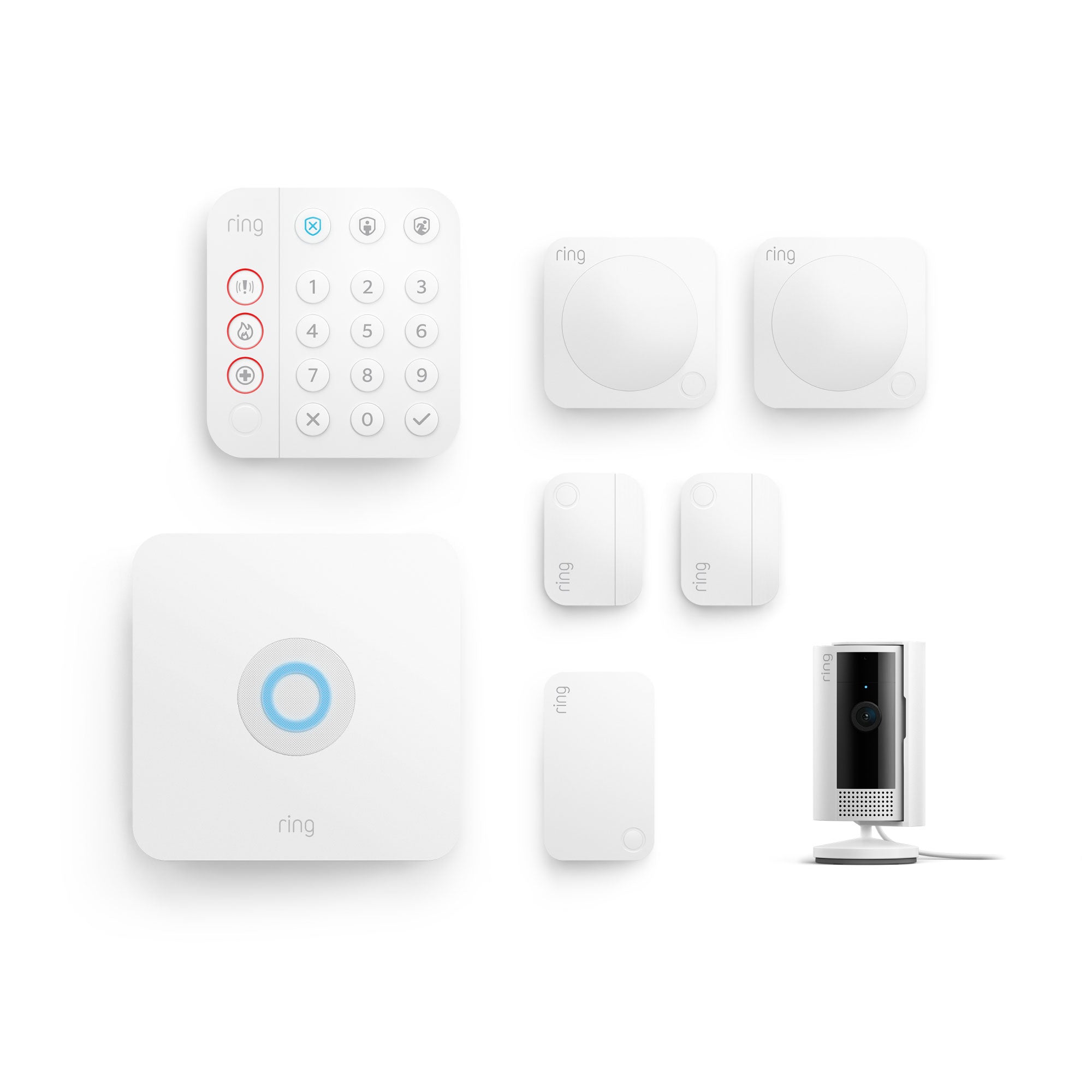 Wit:Bundel met Ring Alarm + Indoor Camera - M