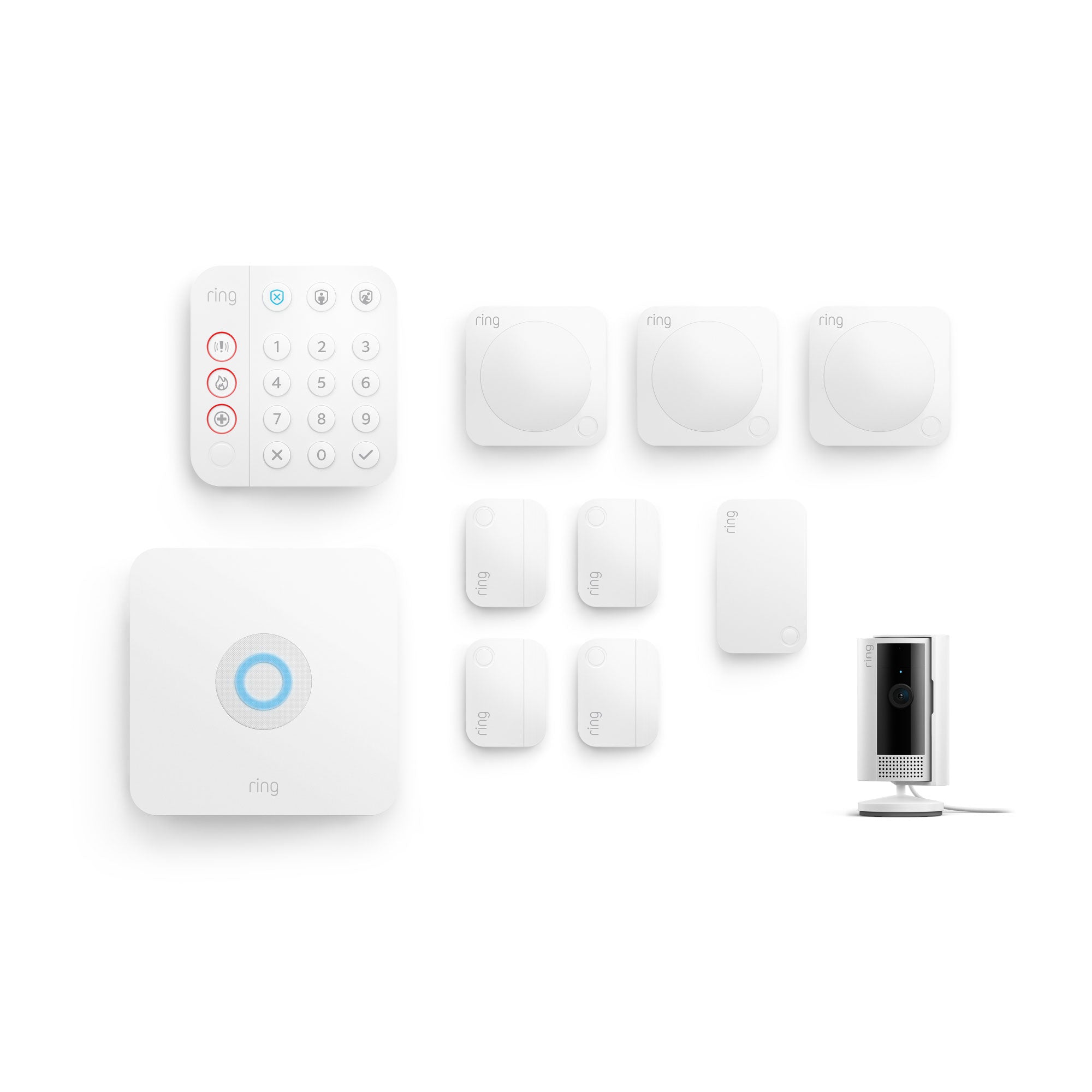 Wit:Bundel met Ring Alarm + Indoor Camera - L