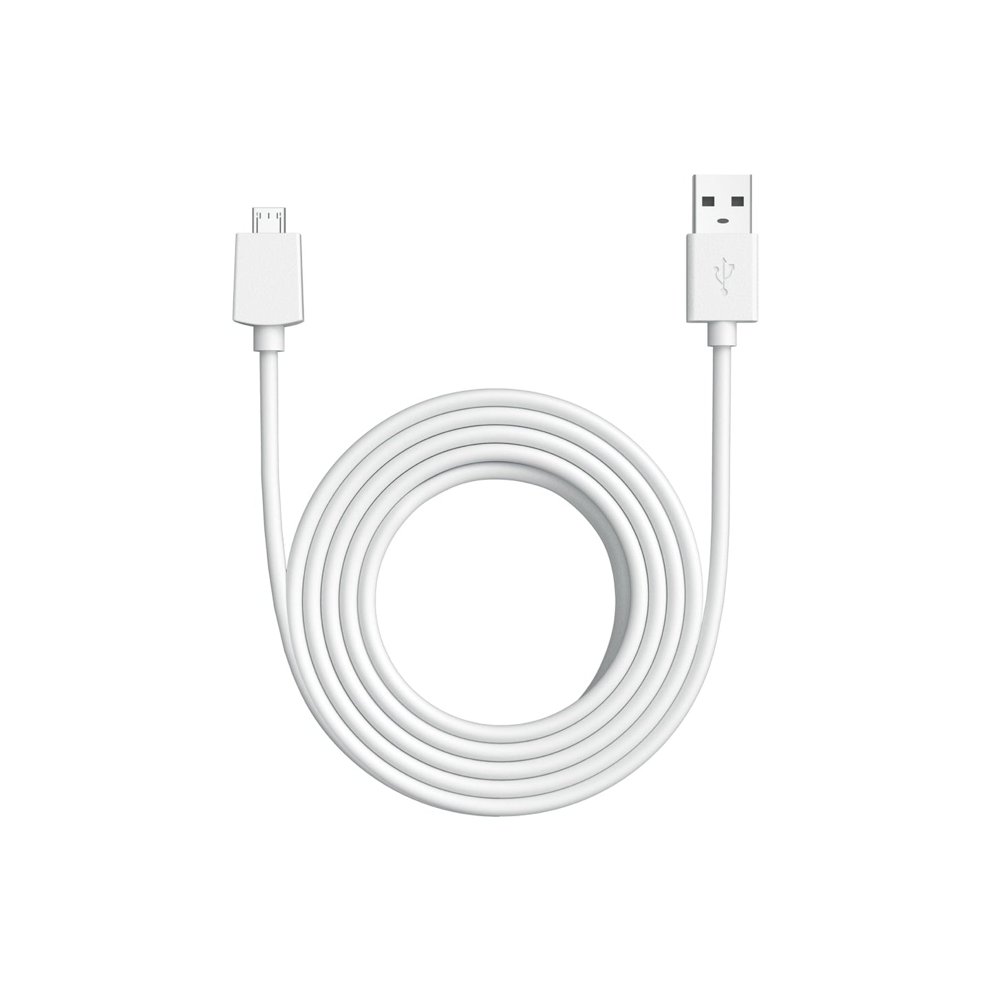 Wit:USB-A-naar-micro-USB-voedingskabel van 3 meter (Indoor Camera 2de generatie)