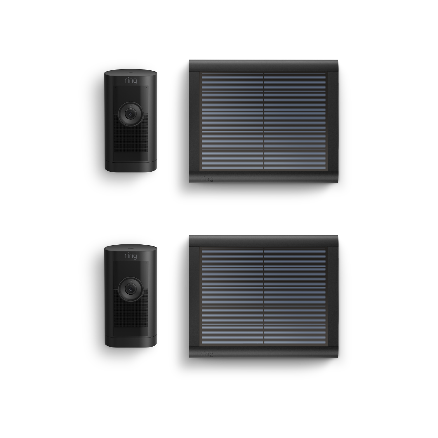 Zwart:2-Pack Buitencamera Pro op zonne-energie (Stick Up Cam Pro)