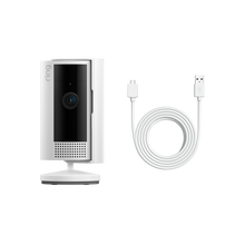 Wit:Indoor Camera 2de generatie + USB-A-naar-micro-USB-voedingskabel van 3 meter