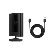 Zwart:Indoor Camera 2de generatie + USB-A-naar-micro-USB-voedingskabel van 3 meter