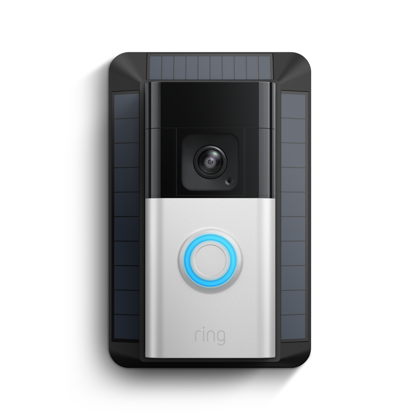 Nikkel-satijn:Videodeurbel Pro op batterij + Zonnelader 2de generatie (Battery Video Doorbell Pro + Zonnelader 2de generatie)