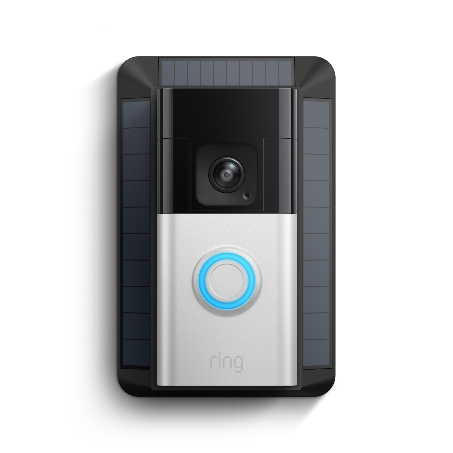 Nikkel-satijn:Videodeurbel Pro op batterij + Zonnelader 2de generatie (Battery Video Doorbell Pro + Zonnelader 2de generatie)