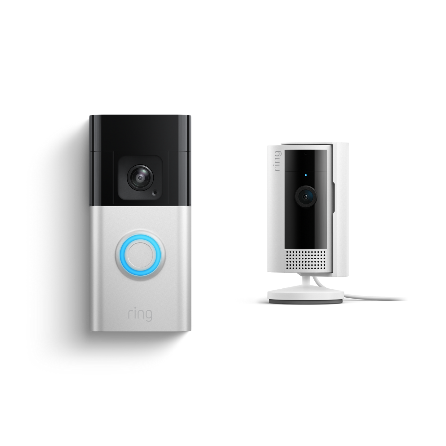 Nikkel-satijn:Videodeurbel Pro op batterij + Indoor Camera 2de generatie (Battery Video Doorbell Pro + Indoor Camera 2de generatie)