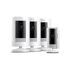 Wit:3-Pack Buitencamera op batterij + Indoor Camera (2de generatie) (Stick Up Cam + Indoor Camera)