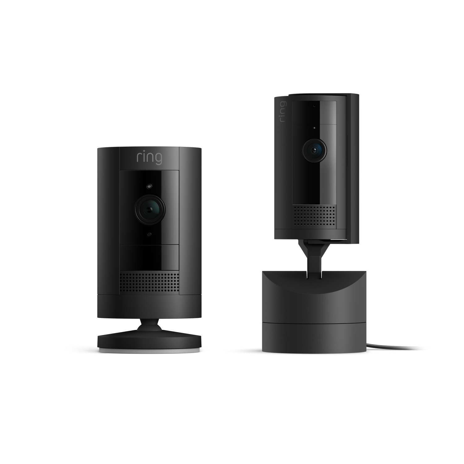 Zwart:Draai- en kantelbare binnencamera + Buitencamera op batterij (Pan-Tilt Indoor Camera + Stick Up Cam)