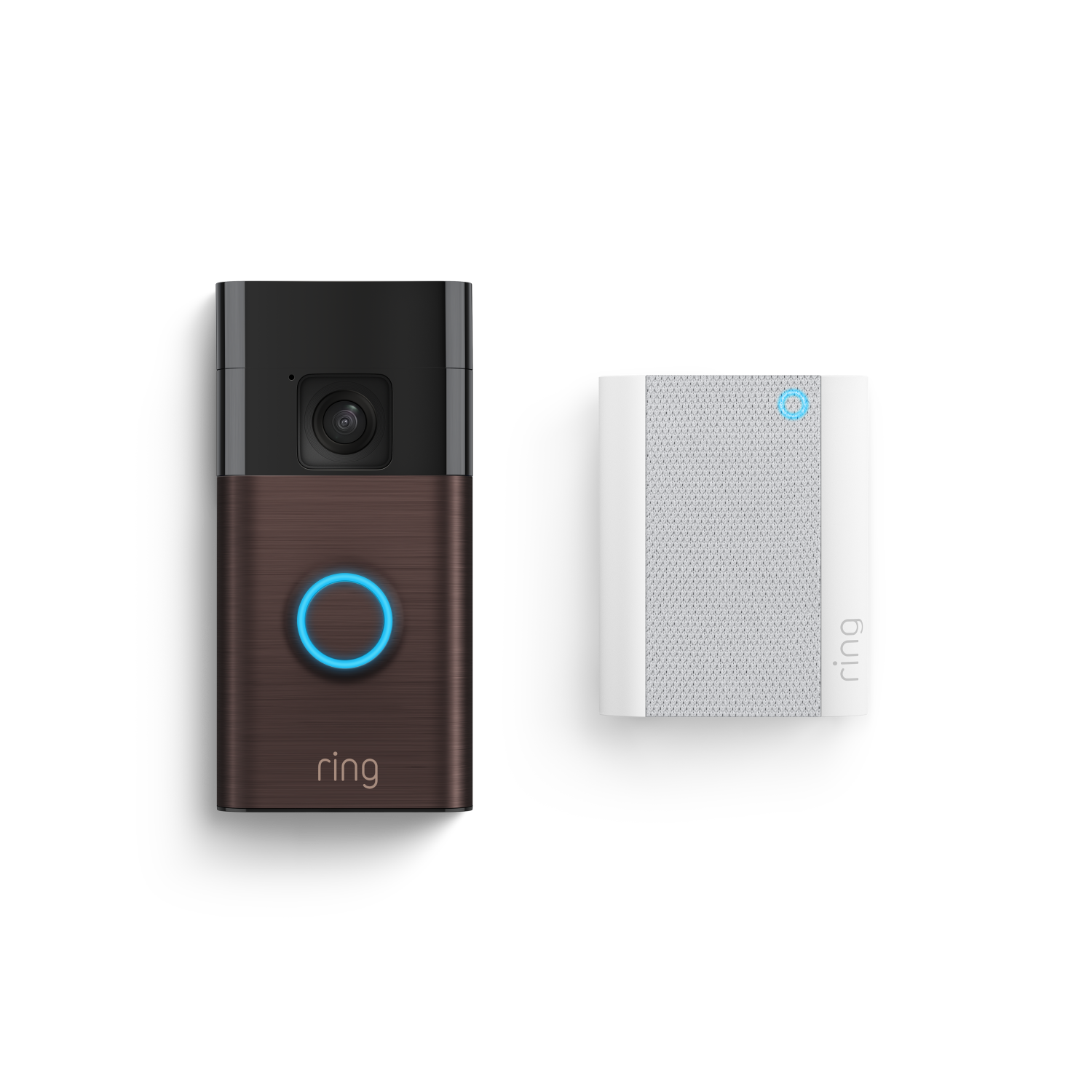 Venetiaans brons:Videodeurbel op batterij + Chime (2de generatie)