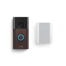 Venetiaans brons:Videodeurbel op batterij + Chime (2de generatie)