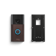 Venetiaans brons:Videodeurbel op batterij + montagesteun met plaklaag (Battery Video Doorbell + No-Drill Mount)