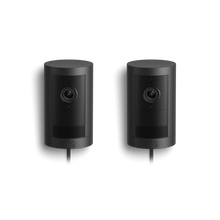 Zwart:2-Pack Buitencamera Plus met stekkeradapter (Outdoor Camera Plus)